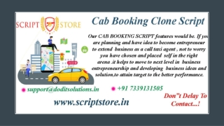 Readymade Cab Booking System - SCRIPTSTORE.IN