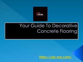 Your Guide To Decorative Concrete Flooring