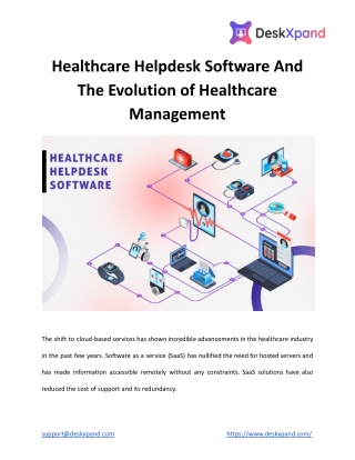 Healthcare Helpdesk Software And The Evolution of Healthcare Management