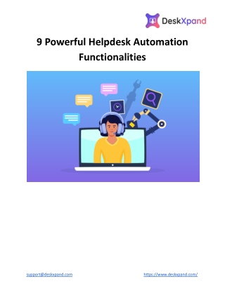 9 Powerful Helpdesk Automation Functionalities