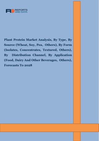 Plant Protein Market Outlook By Region, Sales Revenue And Forecast To 2028