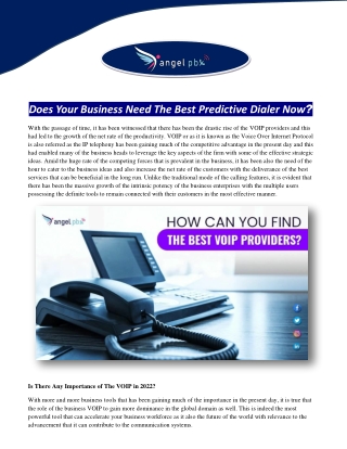 Does Your Business Need The Best Predictive Dialer Now