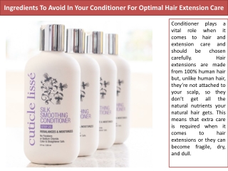 Ingredients To Avoid In Your Conditioner For Optimal Hair Extension Care