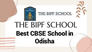 TBS-Best CBSE School in Odisha PPT