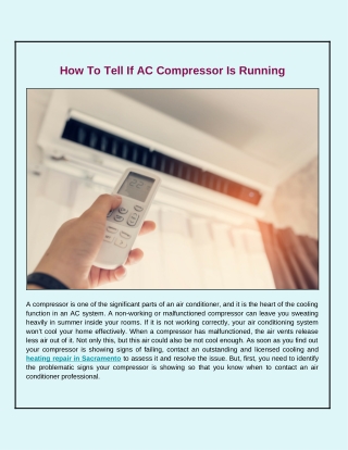 What Are The Signs That Shows An AC Compressor is Failing?