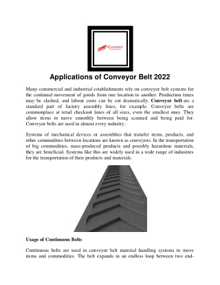 Roller Conveyor - Kashetter Group of Firms