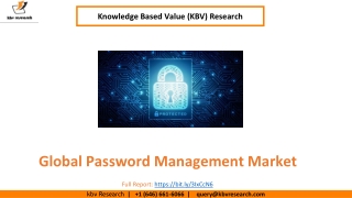 Global Password Management Market size to reach USD 2.9 Billion by 2027