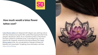 Where can I get a lotus flower tattoo?