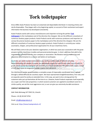 Tork toiletpapier