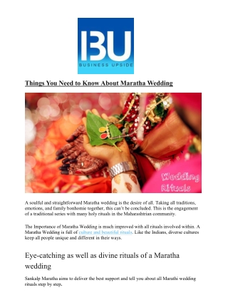 Things You Need to Know About Maratha Wedding