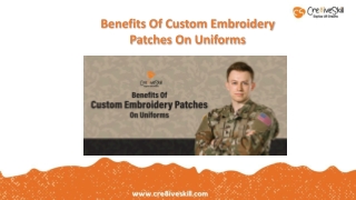 The Benefits Of Custom Uniform Patches | Cre8iveSkill