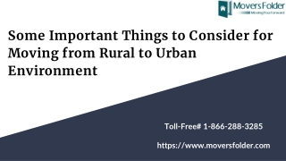 Important Tips to Consider for Moving from Rural to Urban Environment