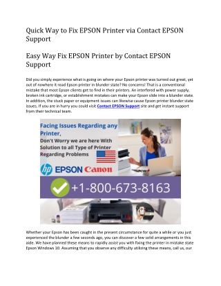 Quick Way to Fix EPSON Printer via Contact EPSON Support-converted