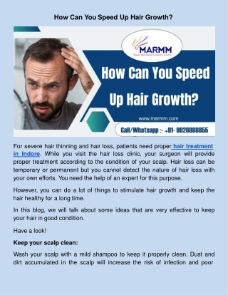 How Can You Speed Up Hair Growth?