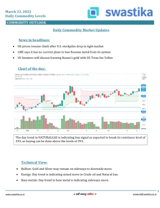 Commodity daily levels (23-MAR)