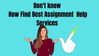 How to find best assignment help services?