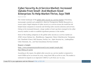 Cyber security as a Service Market to touch US$87.59 bn in revenue by 2025 - TMR