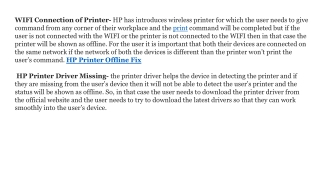 hp printer offline fix