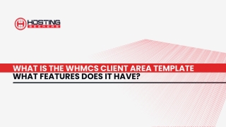 What is the WHMCS Client Area Template and what features does it have