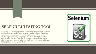 Selenium testing tool