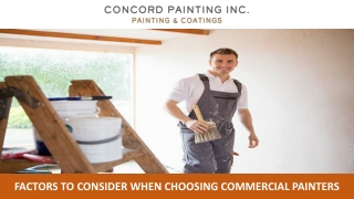 Factors to Consider When Choosing Commercial Painters