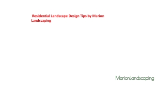 Are you looking for the best Landscaping services providers | Marionlandscaping