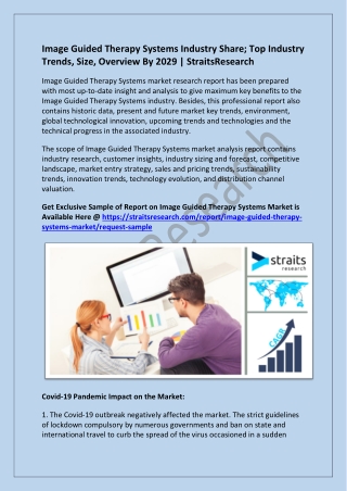 Europe Image-Guided Therapy Systems Market 2022; Share By 2029 | Straitsresearch