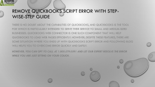 An effective guide to resolve QuickBooks Script error