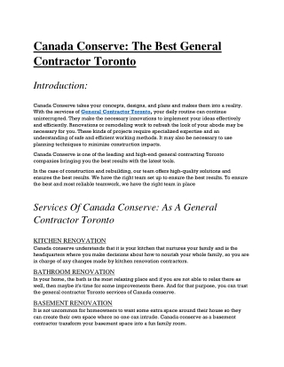Plan Better, Build Better with General Contractor Toronto