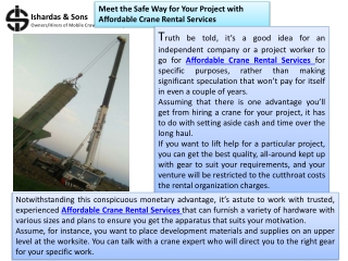 Crane on Hire
