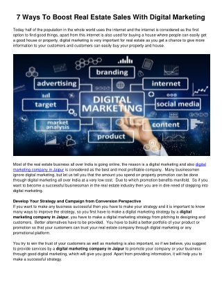 7 Ways To Boost Real Estate Sales With Digital Marketing