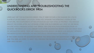 Here's a proper guide to fix QuickBooks Error 1904