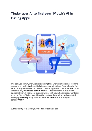 Tinder uses AI to find your ‘Match AI in Dating Apps