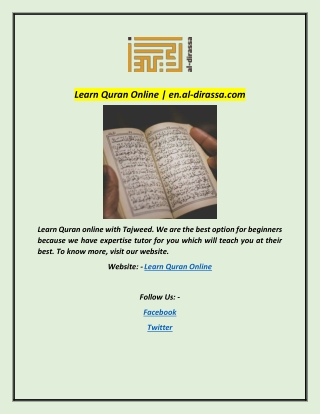 Learn Quran Online | en.al-dirassa.com