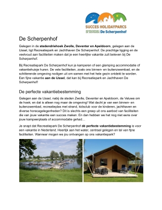 Vakantiehuis aan de IJssel - de Scherpenhof