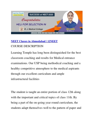 NEET Classes in Ahmedabad