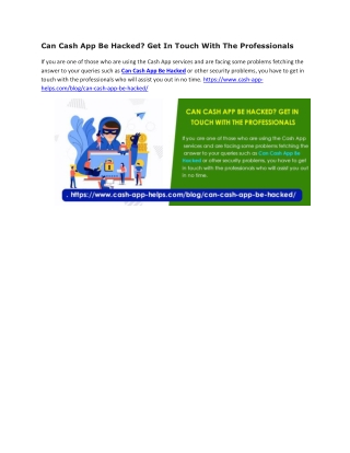 Can Cash App Be Hacked Get In Touch With The Professionals-converted