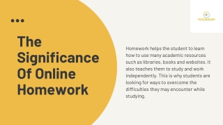 The Significance Of Online Homework