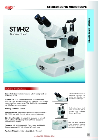 STEREOSCOPIC MICROSCOPE STM-82