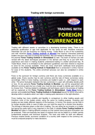 Forex Trading Institute in Hyderabad at Trade Wave