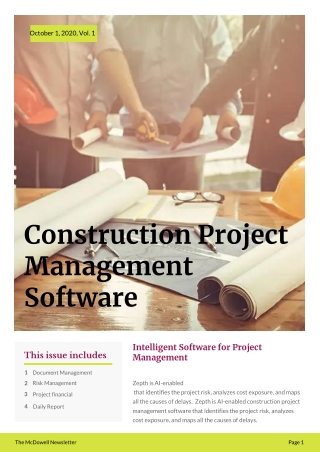 AI Enabled Construction Project Management Software