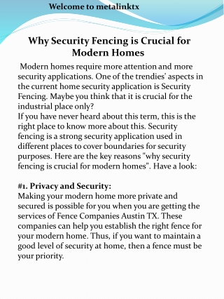 Why Security Fencing is Crucial for Modern Homes
