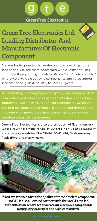 Leading Distributor And Manufacturer Of Electronic Component