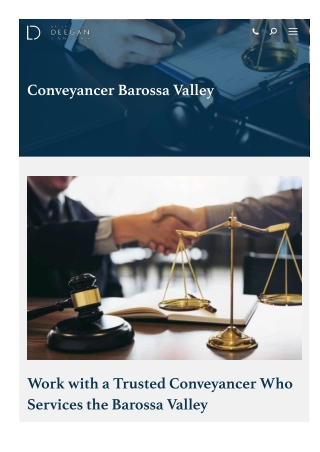 Conveyancer Barossa Valley