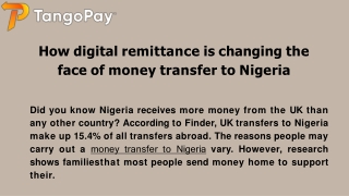 How digital remittance is changing the face of money transfer to Nigeria