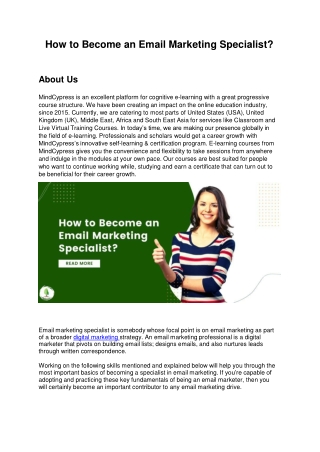 How to Become an Email Marketing Specialist