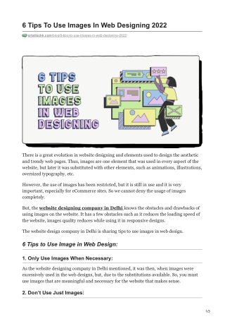 6 Tips To Use Images In Web Designing 2022