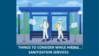 Things to Consider while hiring sanitization services