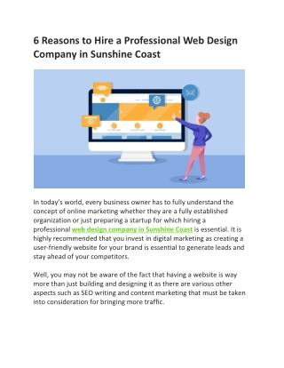 Web design company in Sunshine Coast