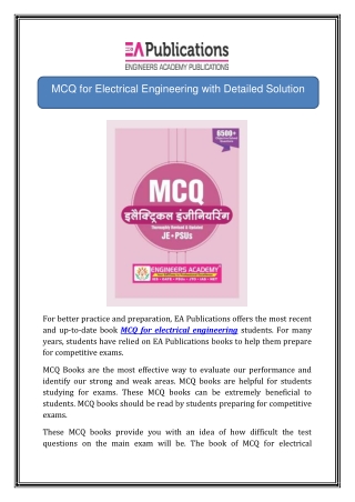 Mcq For Electrical Engineering Book